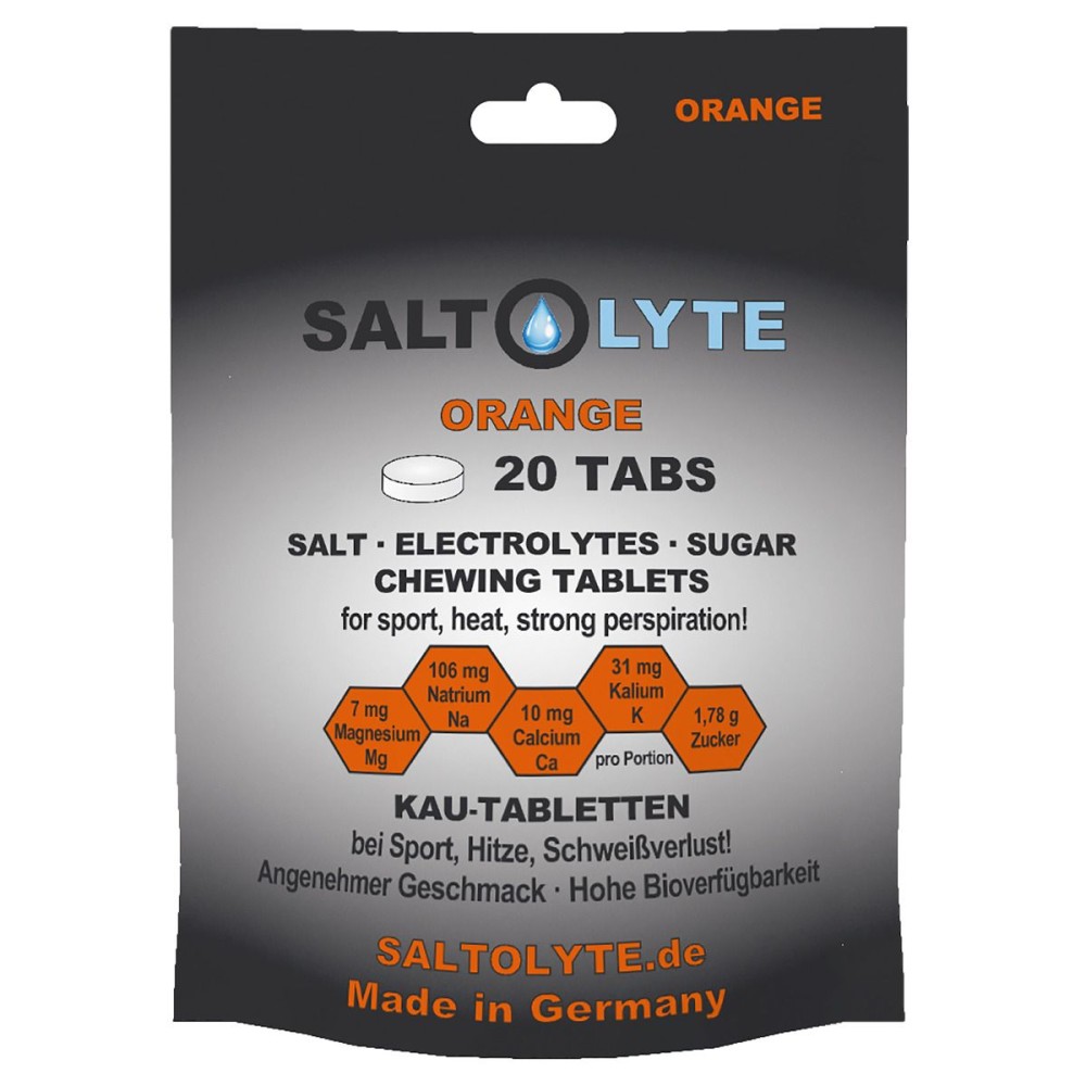 SALTOLYTE 20 TABS Salt & Electrolytes Chewing Tablets - ΠΟΡΤΟΚΑΛΙ