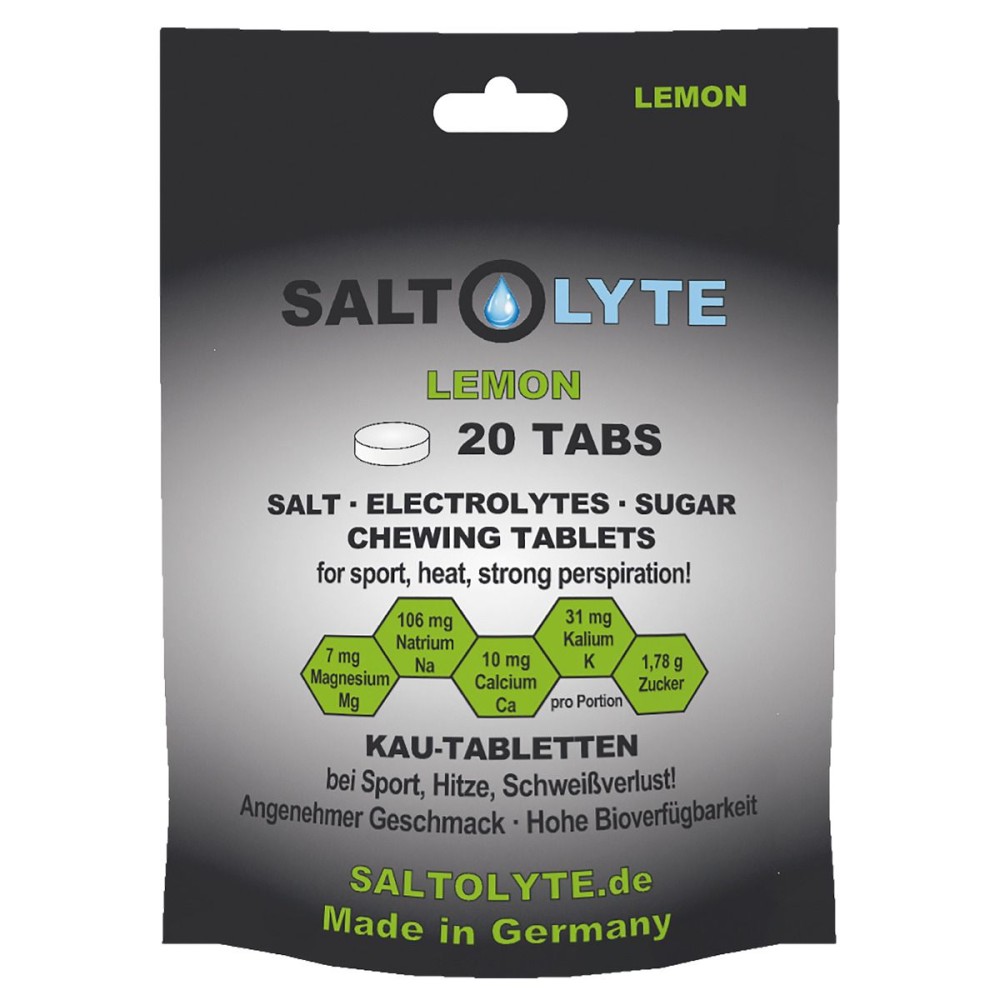 SALTOLYTE 20 TABS Salt & Electrolytes Chewing Tablets - ΛΕΜΟΝΙ