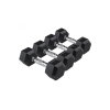 Hexagonal Rubber Dumbbells (2x1kg)