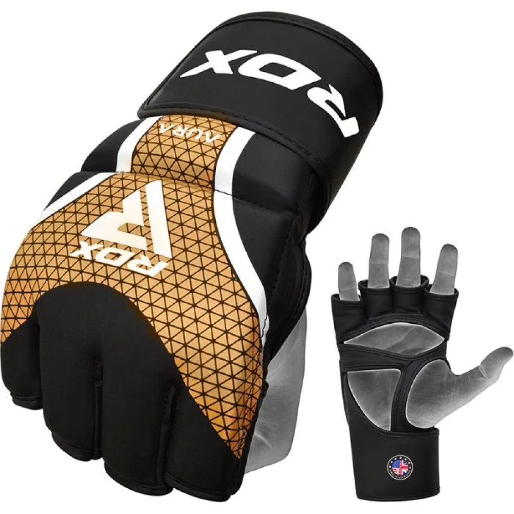 GRAPPLING GLOVES AURA PLUS T-17 BLACK GOLDEN -L