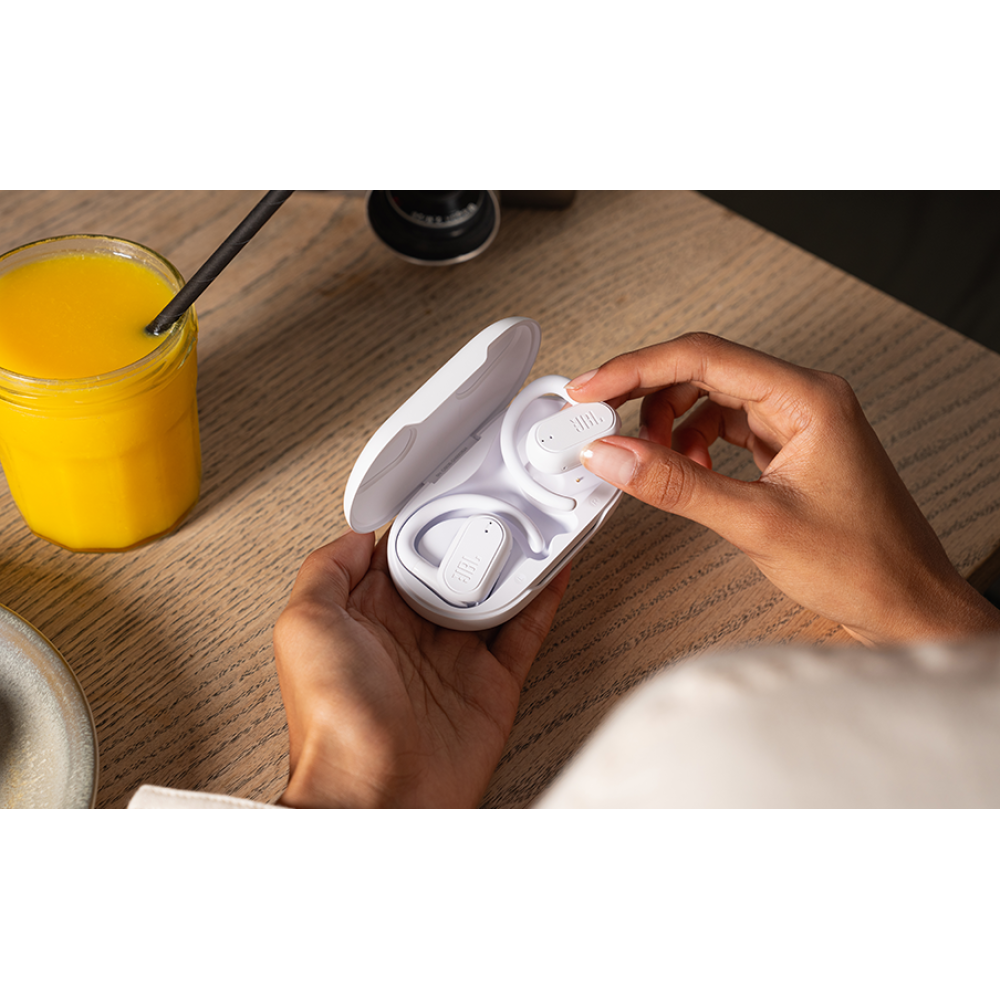 JBL Soundgear Sense, True Wireless Open-Ear Headphones, IP54, Touch, Neckband, (White)