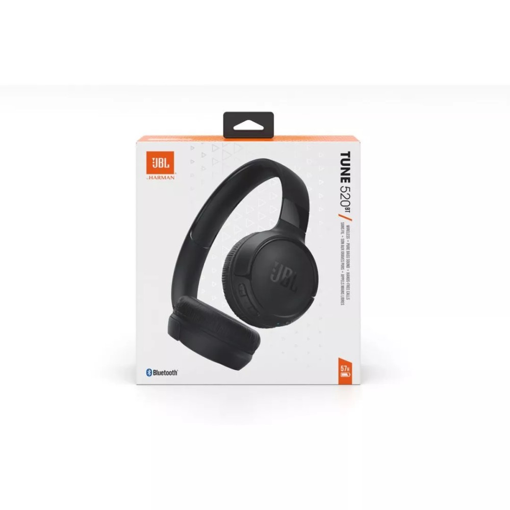 JBL Tune 520BT, On-Ear Bluetooth Headphones, Multipoint, APP, (Black)