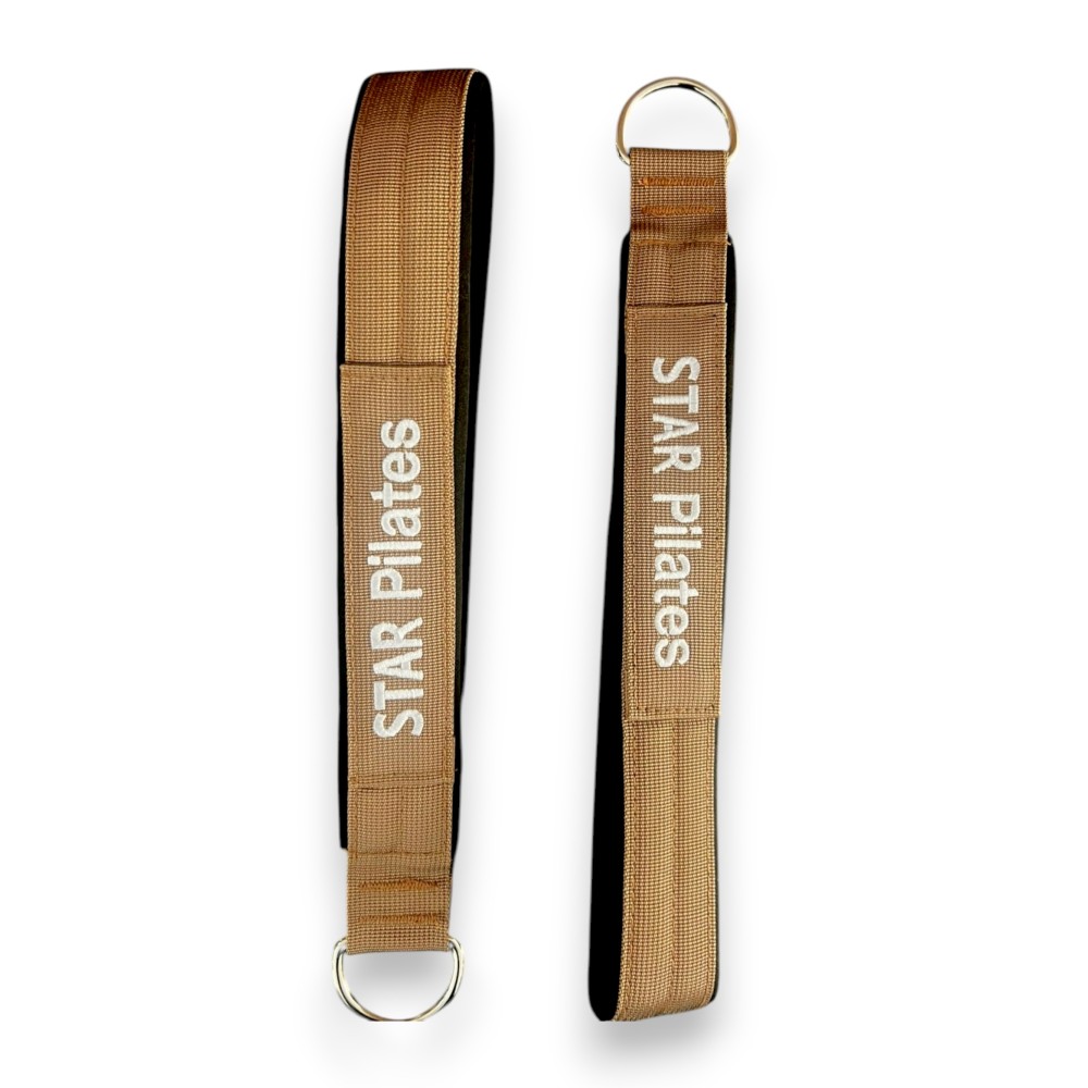 Μονή Λαβή "Star pilates" velvet ανοιχτό καφέ