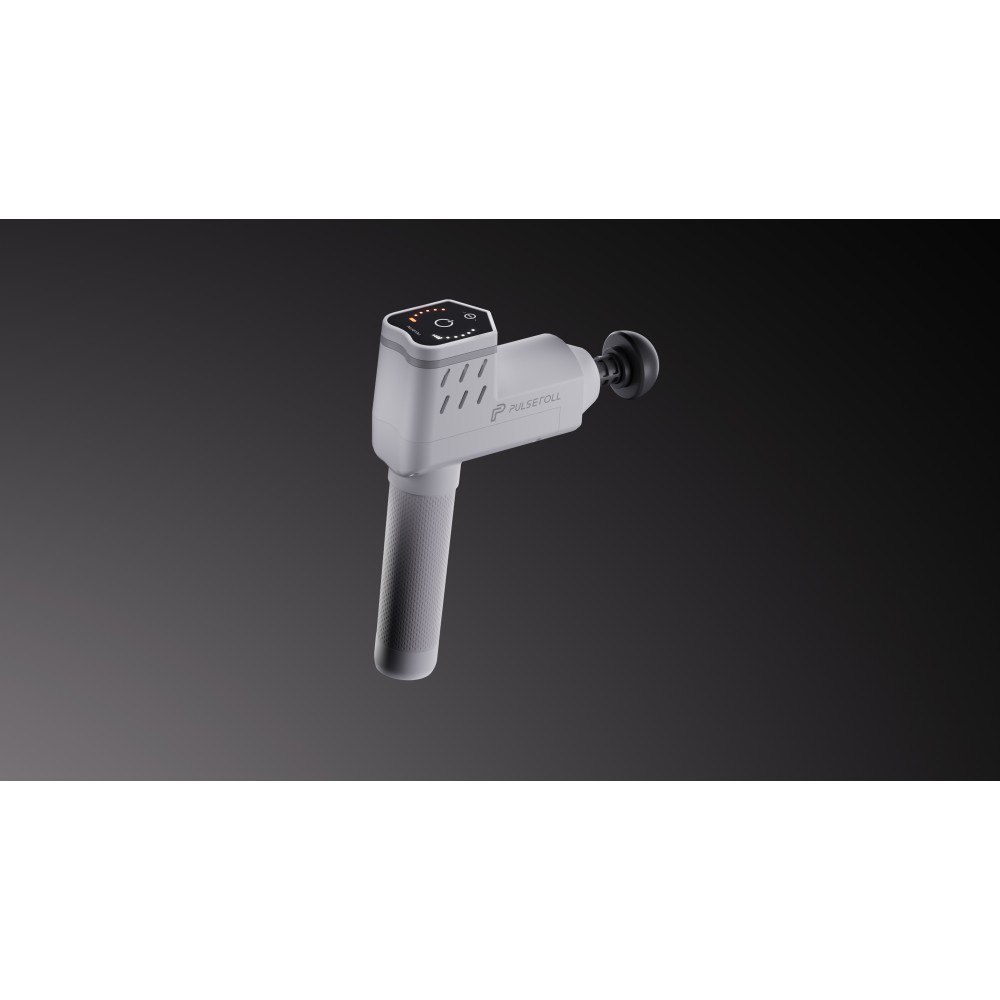 IGNITE PRO MASSAGE GUN WITH HEAT (WHITE/GREY)