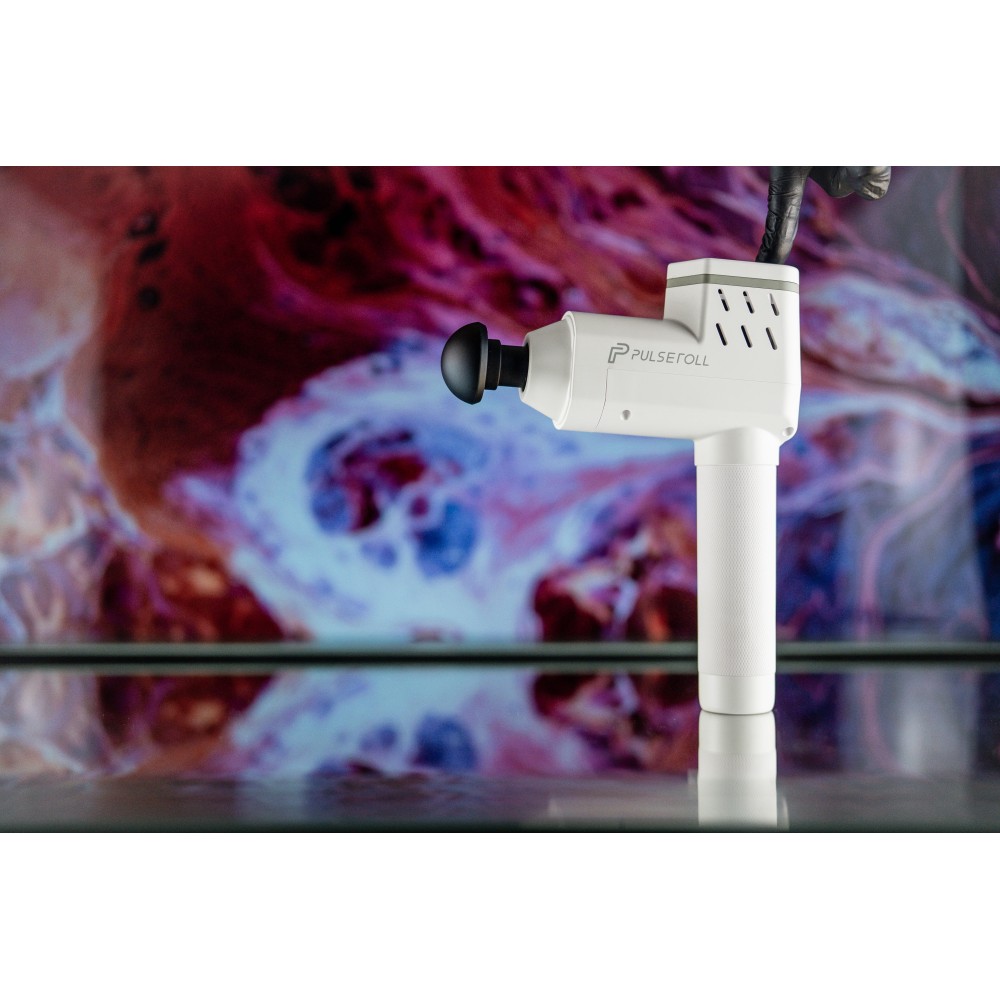 IGNITE PRO MASSAGE GUN WITH HEAT (WHITE/GREY)