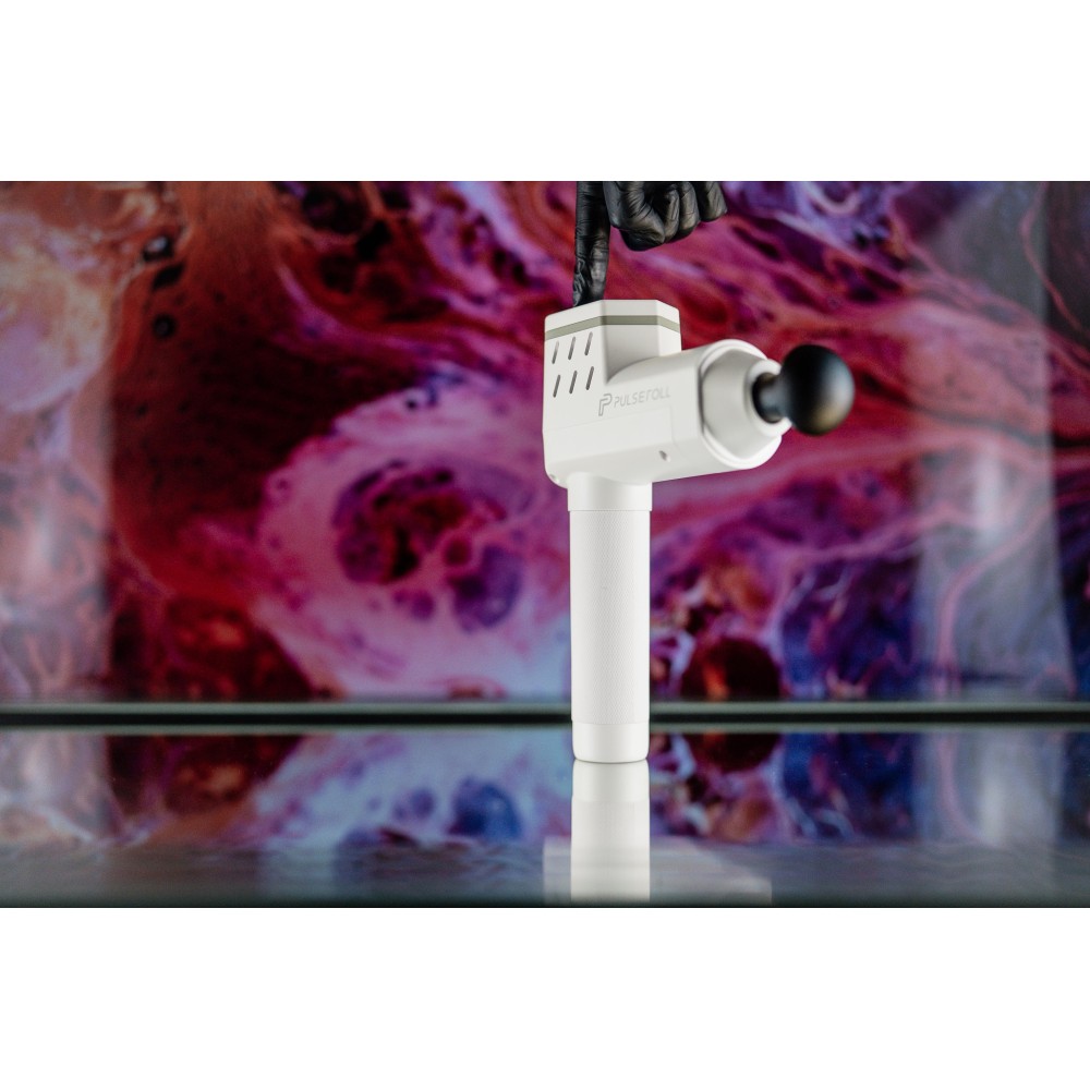 IGNITE PRO MASSAGE GUN WITH HEAT (WHITE/GREY)