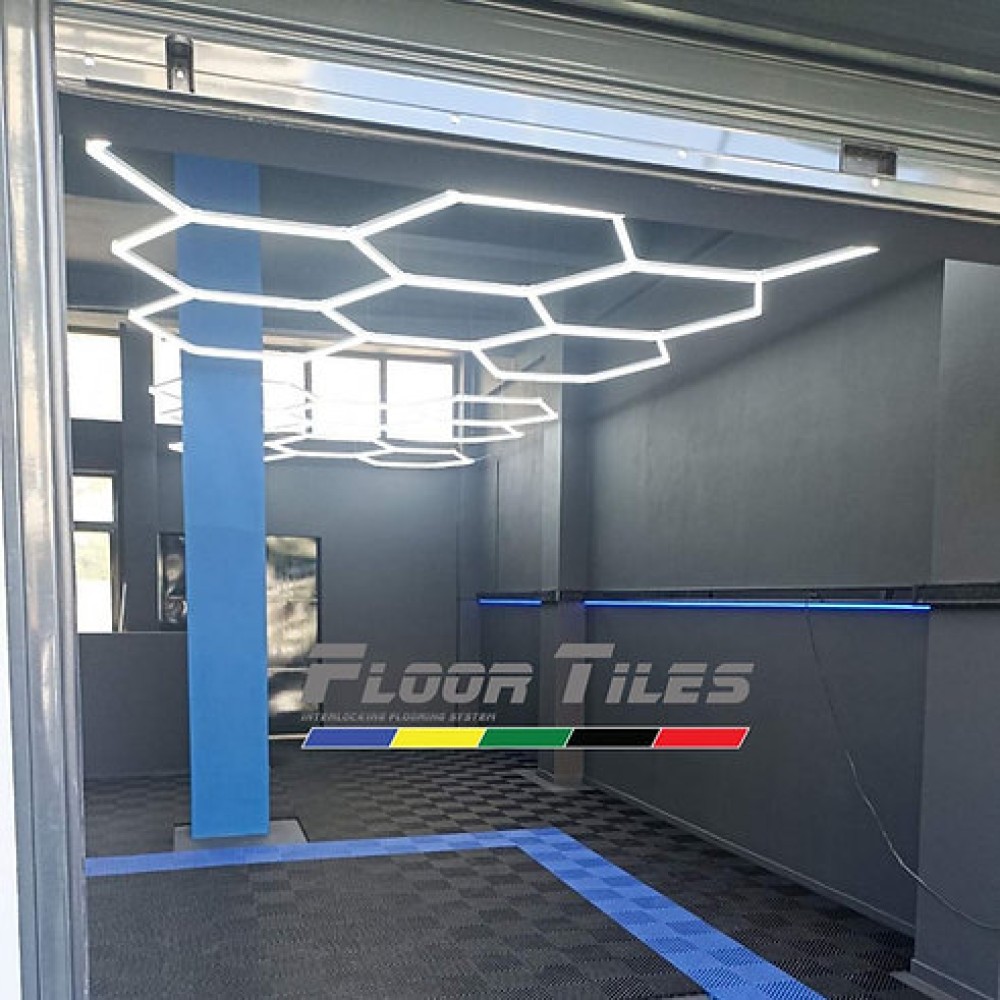 Πλαστικό PVC πλακάκι μπλε Floortiles IFS