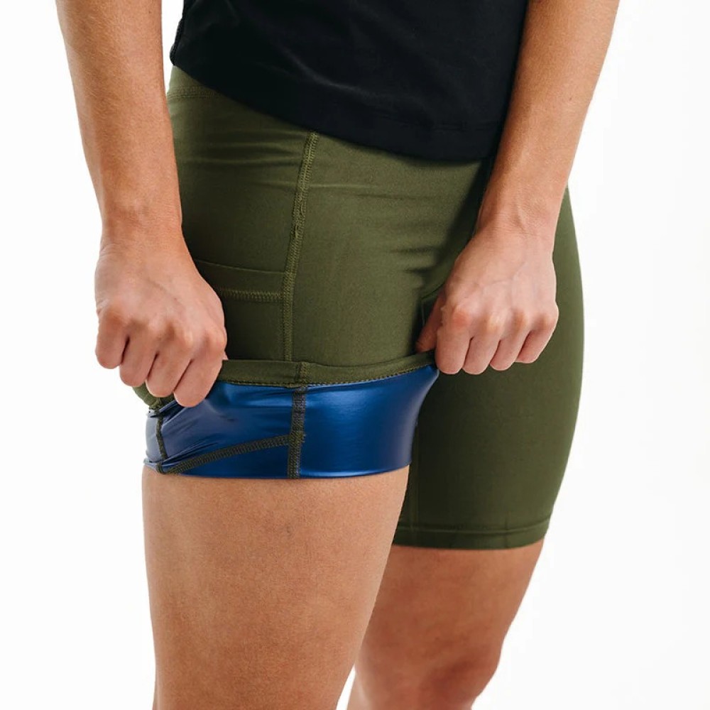 SWEAT WOMEN'S SHORTS W1 ARMY GREEN-S