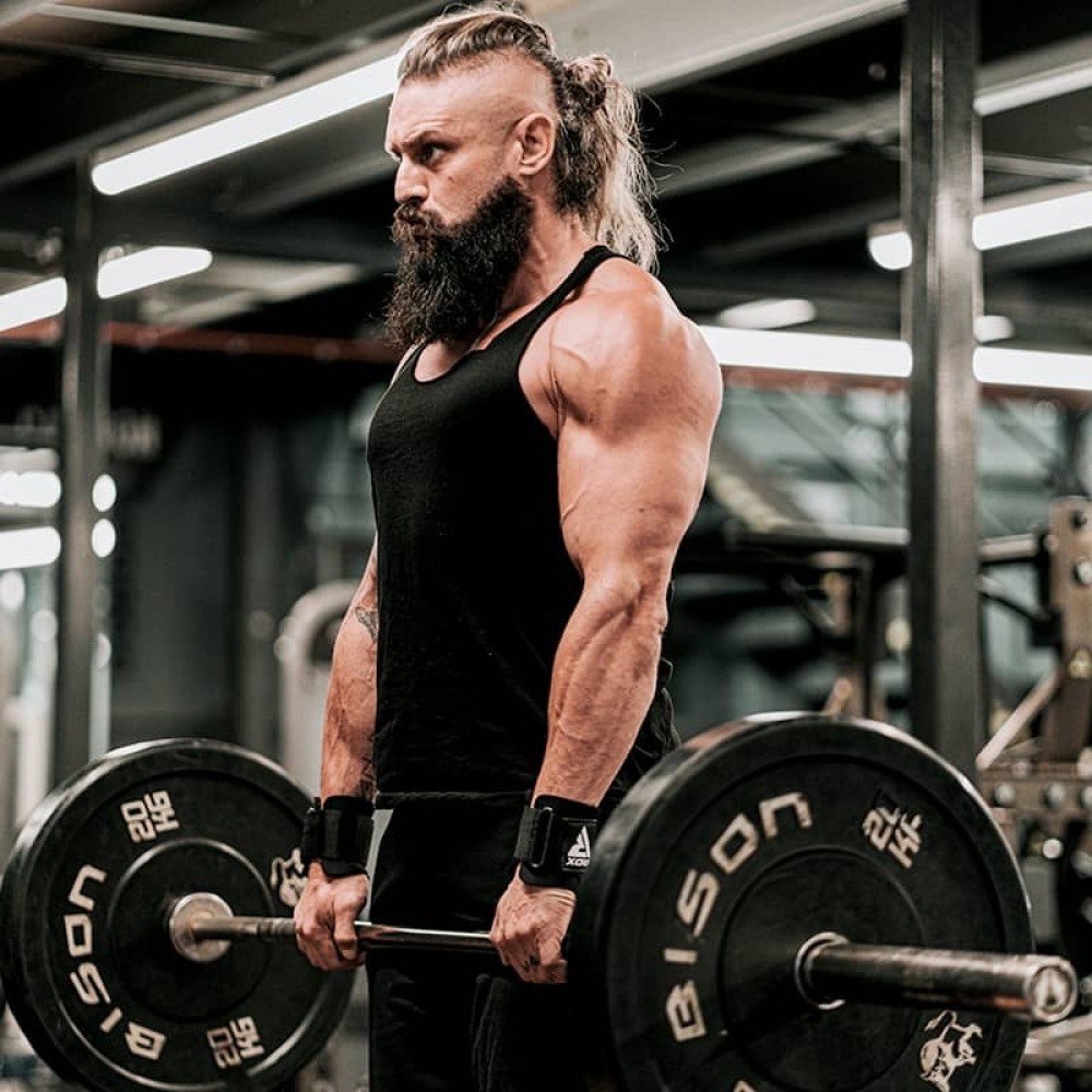 GYM HOOK STRAP BLUE PLUS