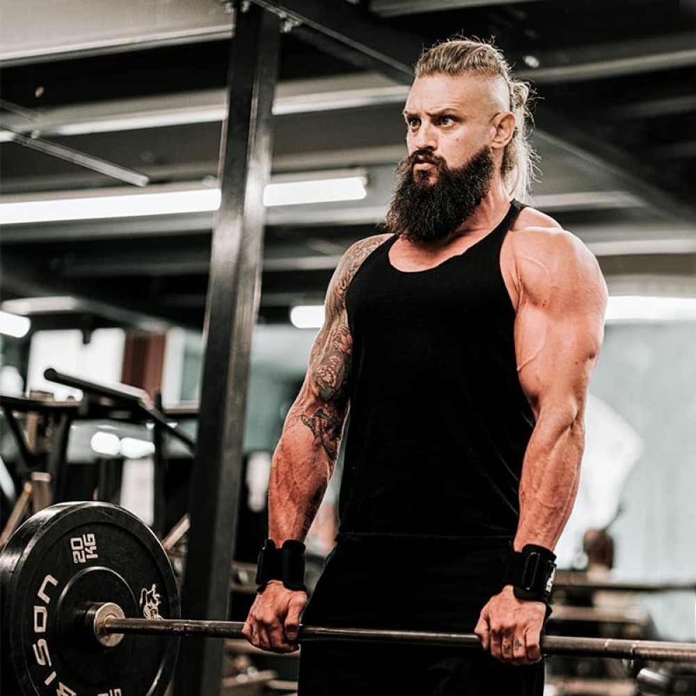 GYM HOOK STRAP BLUE PLUS