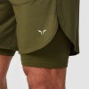 CORE MESH 2 IN 1 SHORTS - KHAKI