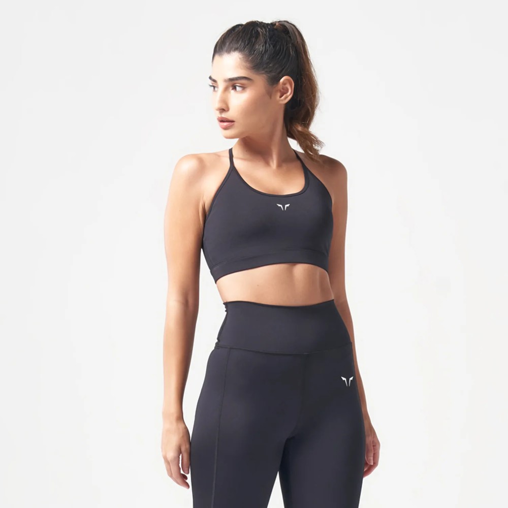 ESSENTIAL LOW IMPACT BRA – BLACK