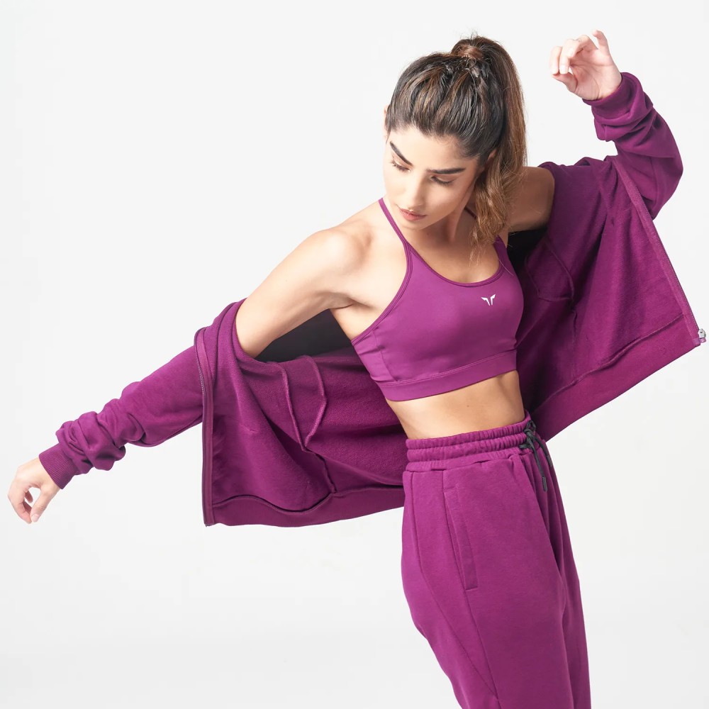 ESSENTIAL LOW IMPACT BRA –  DARK PURPLE