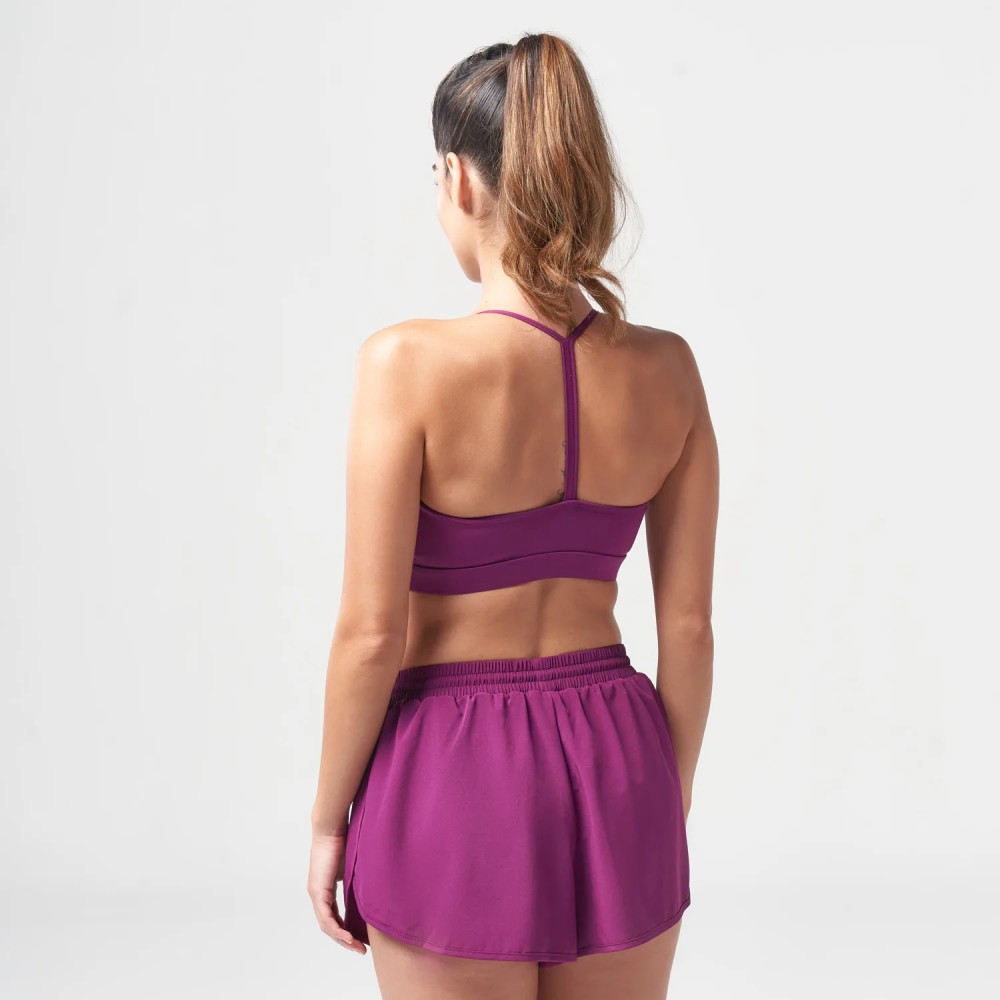 ESSENTIAL LOW IMPACT BRA –  DARK PURPLE