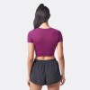 ESSENTIAL CROP TEE – DARK PURPLE