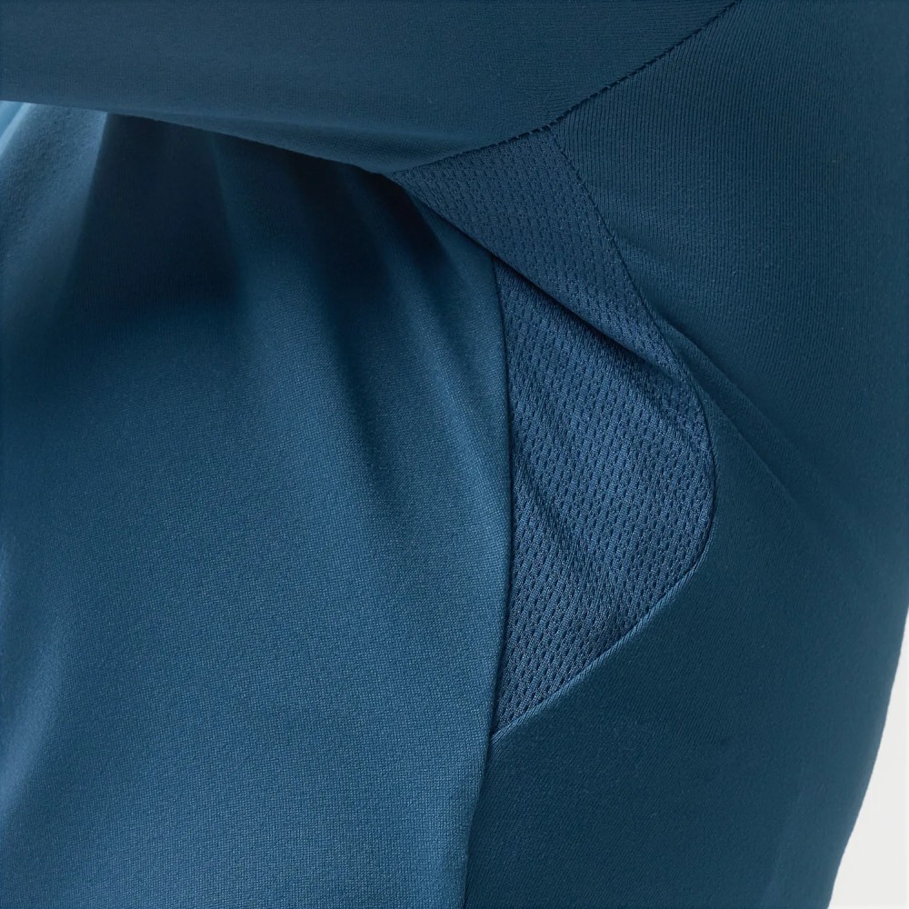 ESSENTIAL LONG SLEEVE CROP TOP – TEAL