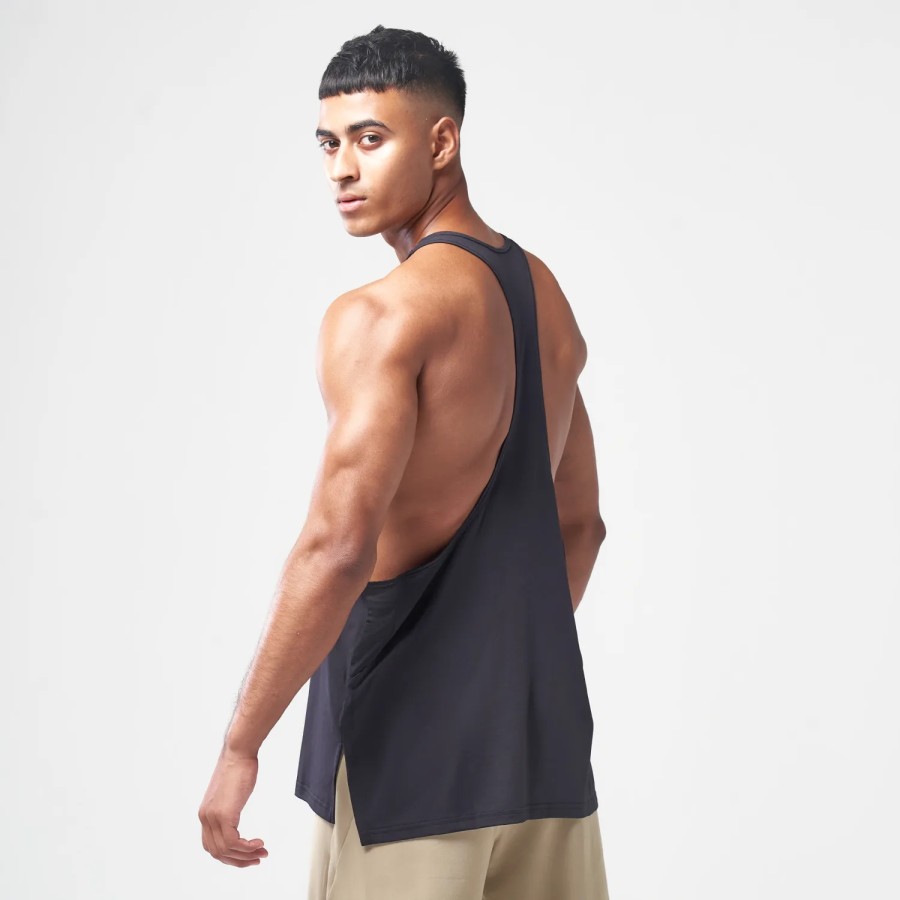 ESSENTIAL GYM STRINGER – BLACK