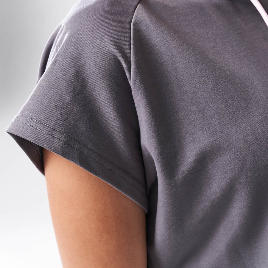 LAB360º VENTED CROP HOODIE – GREY