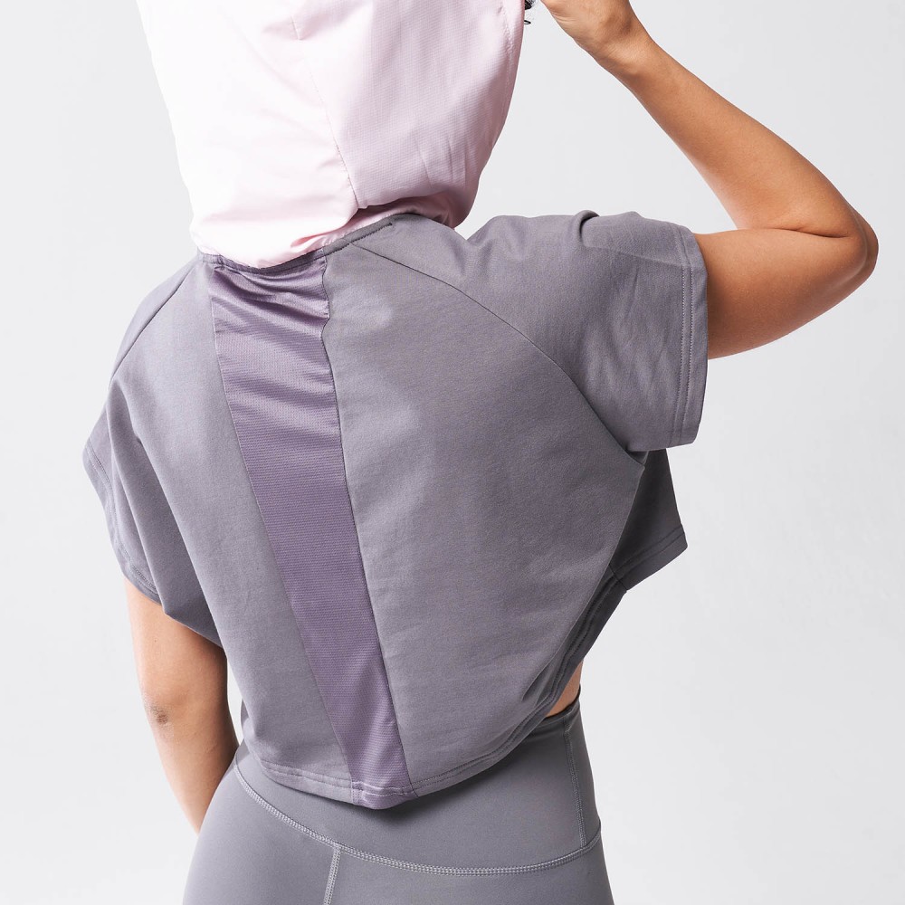 LAB360º VENTED CROP HOODIE – GREY