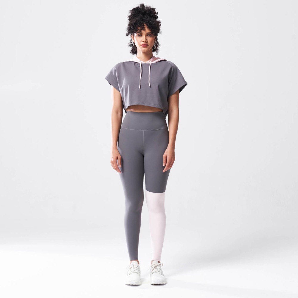 LAB360º VENTED CROP HOODIE – GREY