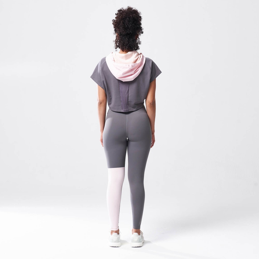 LAB360º VENTED CROP HOODIE – GREY