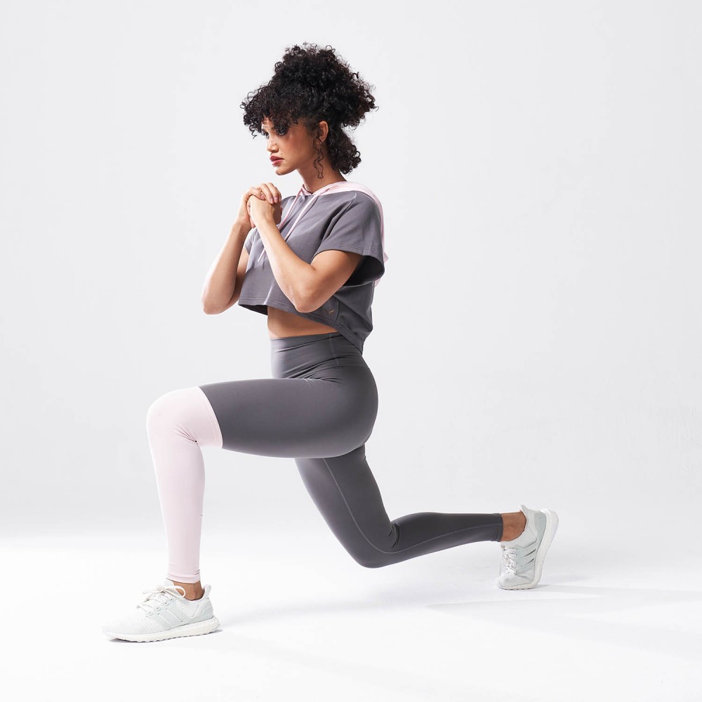 LAB360º VENTED CROP HOODIE – GREY