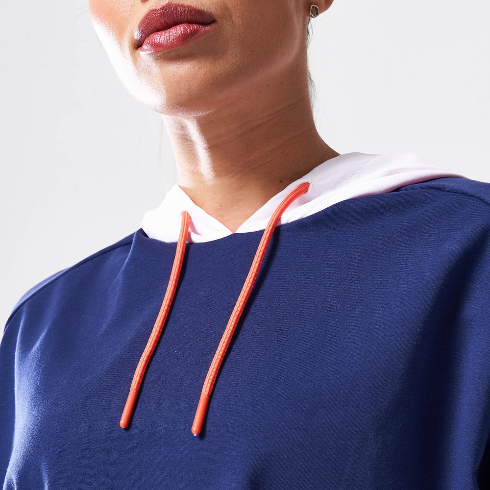 LAB360º VENTED CROP HOODIE – MEDIEVAL BLUE