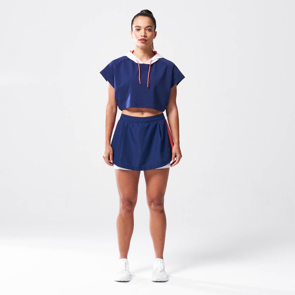 LAB360º VENTED CROP HOODIE – MEDIEVAL BLUE