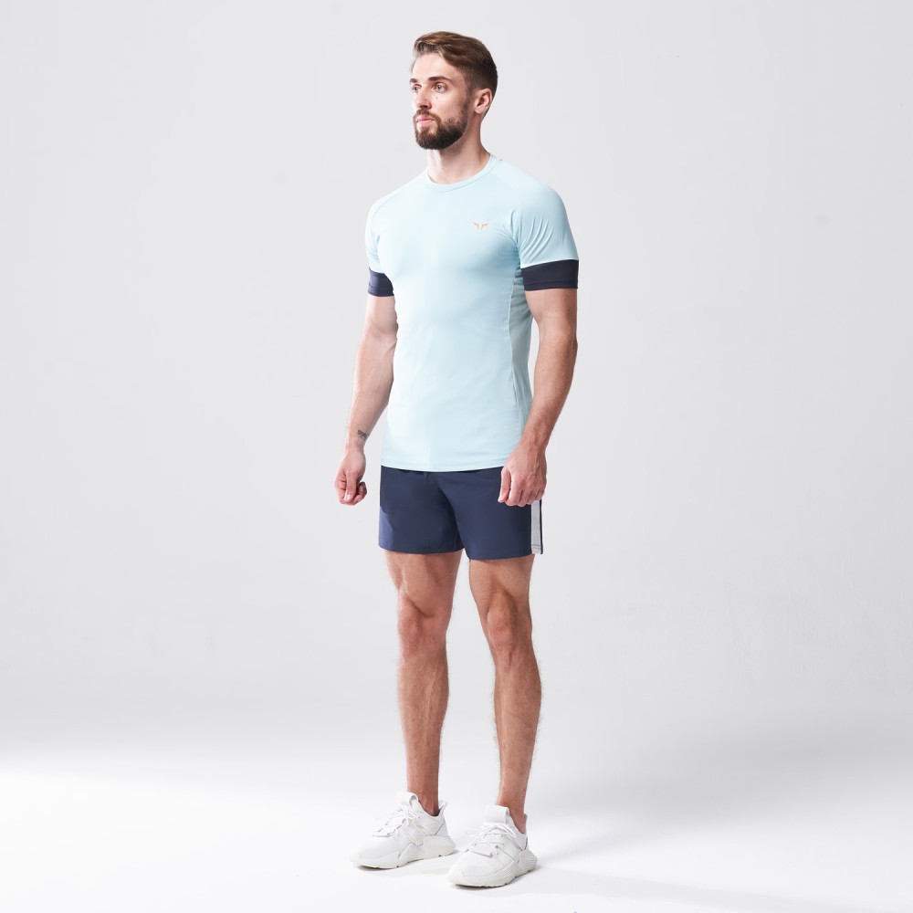 LAB360 RAGLAN PERFORMANCE TEE – CANAL BLUE