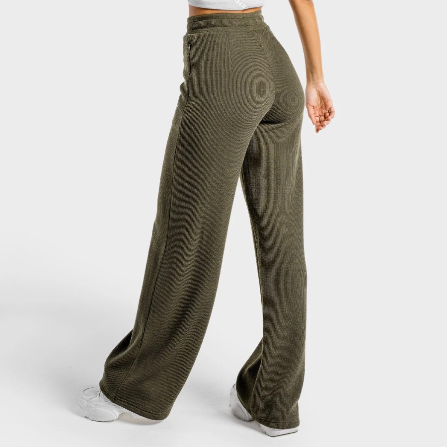 LUXE WIDE LEG PANTS – OLIVE