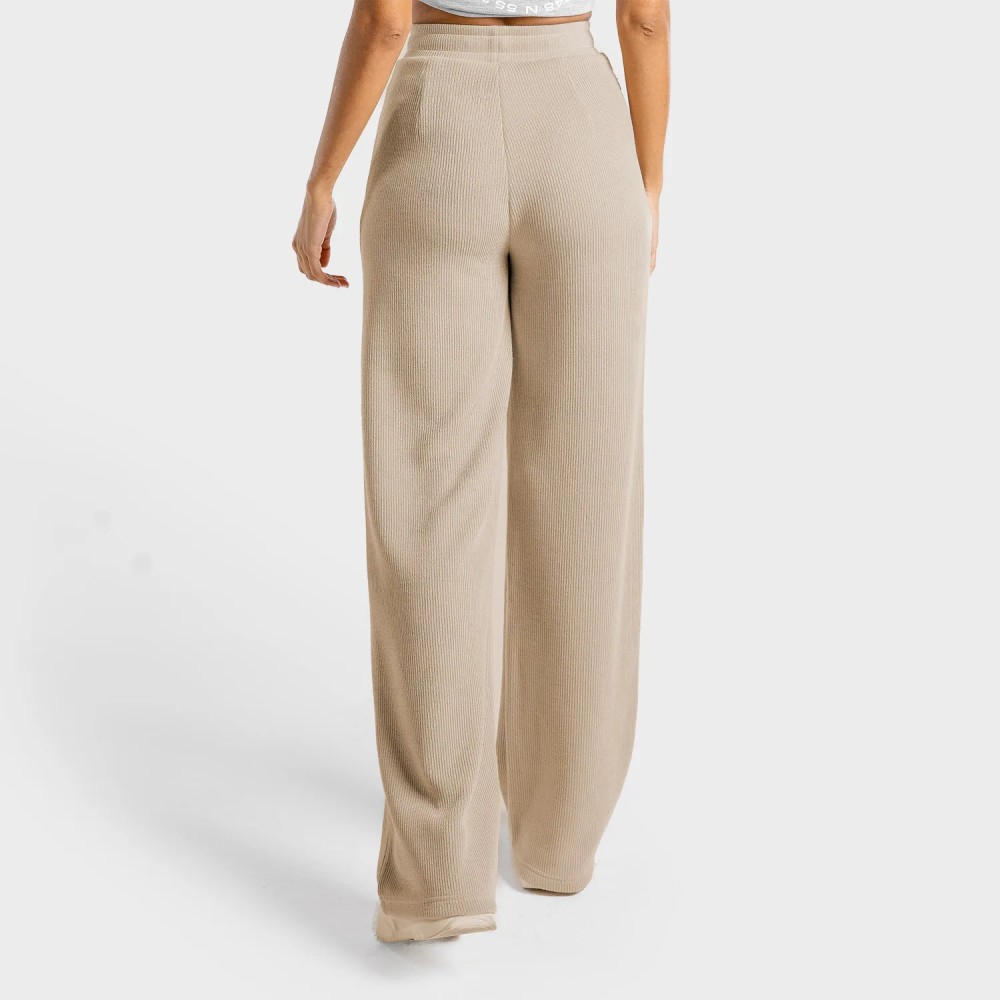 LUXE WIDE LEG PANTS – STONE
