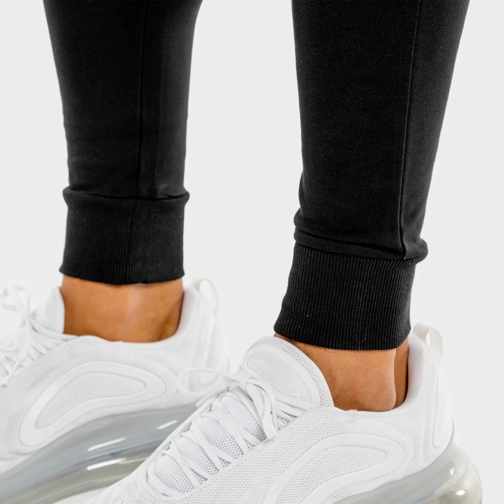 STATEMENT RIBBED JOGGERS – BLACK