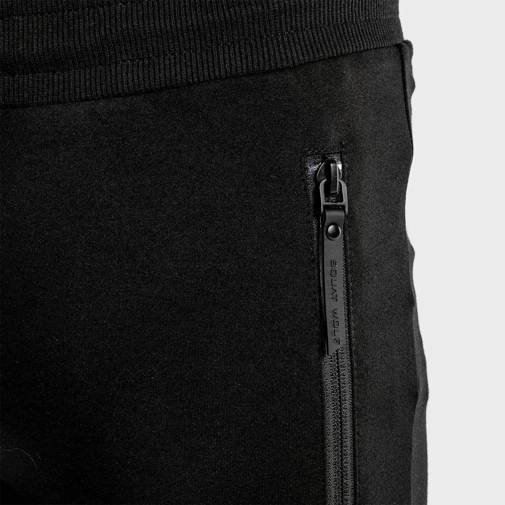 STATEMENT RIBBED JOGGERS – BLACK