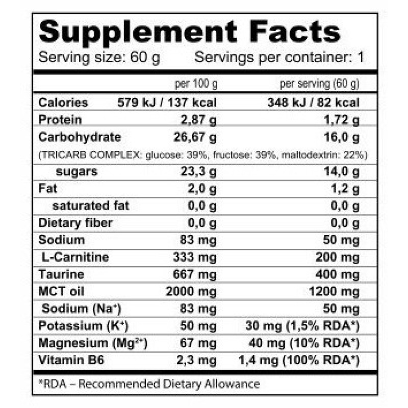 Energy Gel 12x60gr (BIOTECH USA)