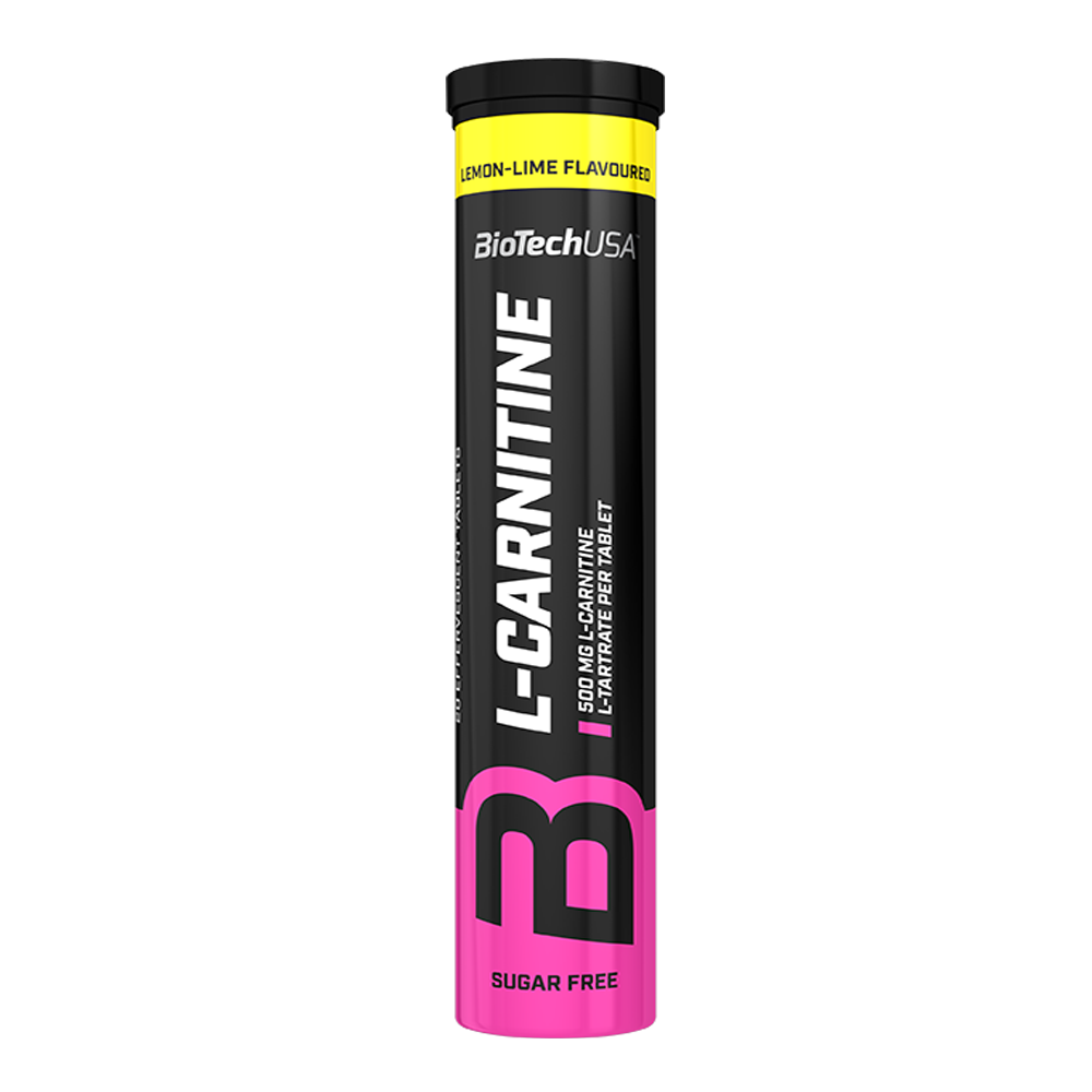 L-Carnitine Effervescent 500mg 20tabs (BIOTECH USA) - Lemon Lime