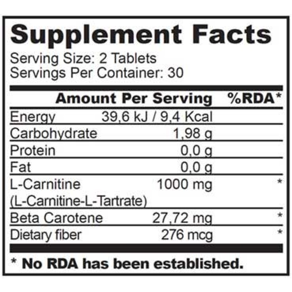 L-Carnitine 1000mg 30tabs (BIOTECH USA)