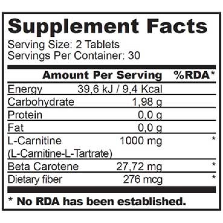 L-Carnitine 1000mg 30tabs (BIOTECH USA)