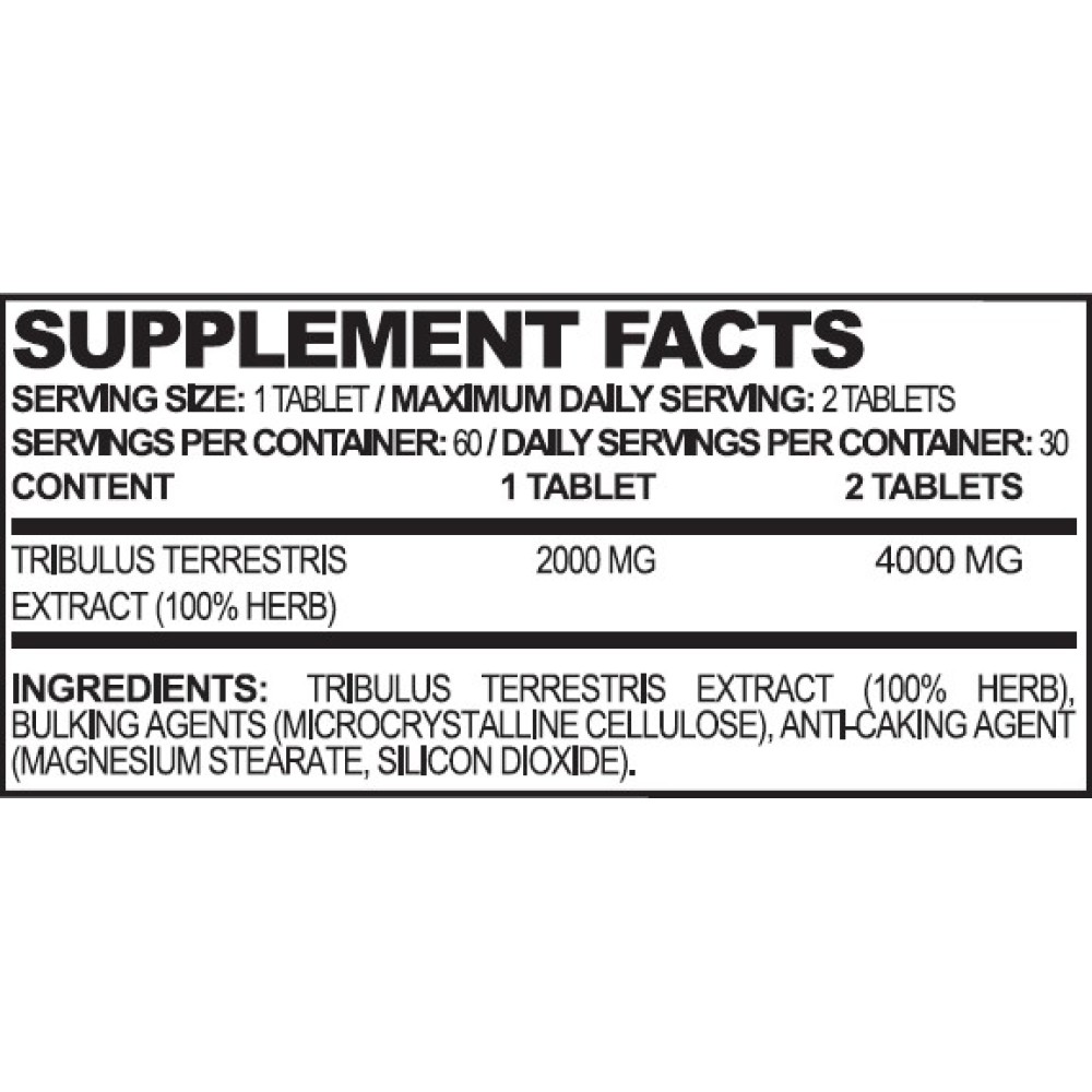 Tribulus 2000mg 60tabs (TRUE NUTRITION)