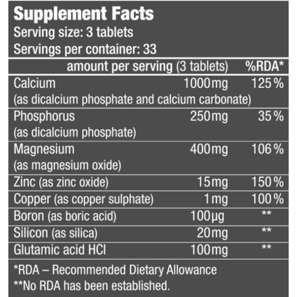 Calcium Zinc Magnesium 100tabs (BIOTECH USA)