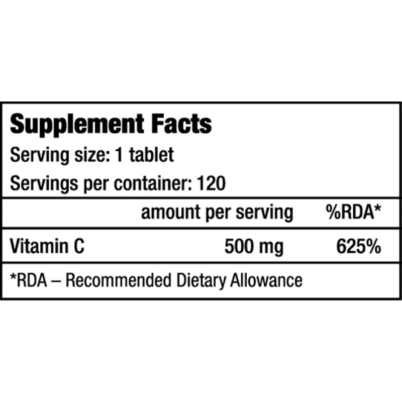 Vitamin C 500 120 Chewing Tabs (BIOTECH USA)