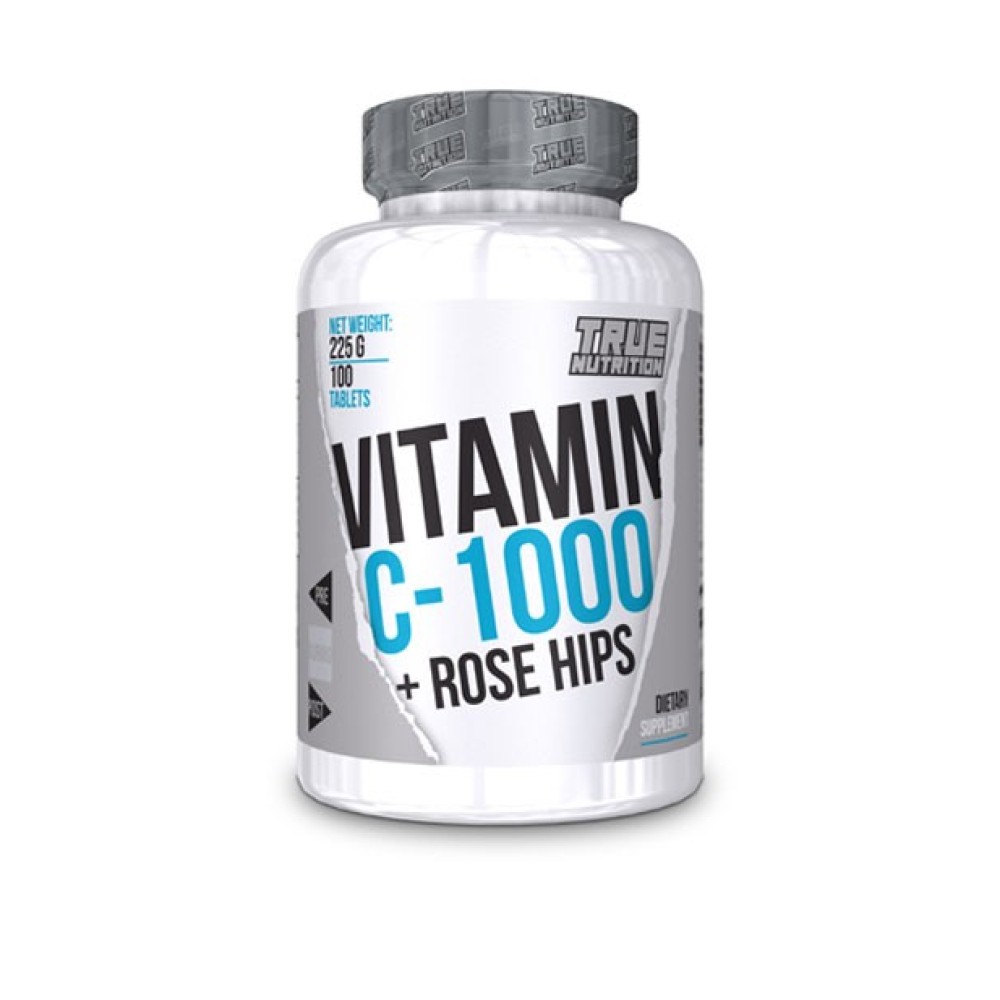 Vitamin C 1000 + Rosehips 100tabs (TRUE NUTRITION)