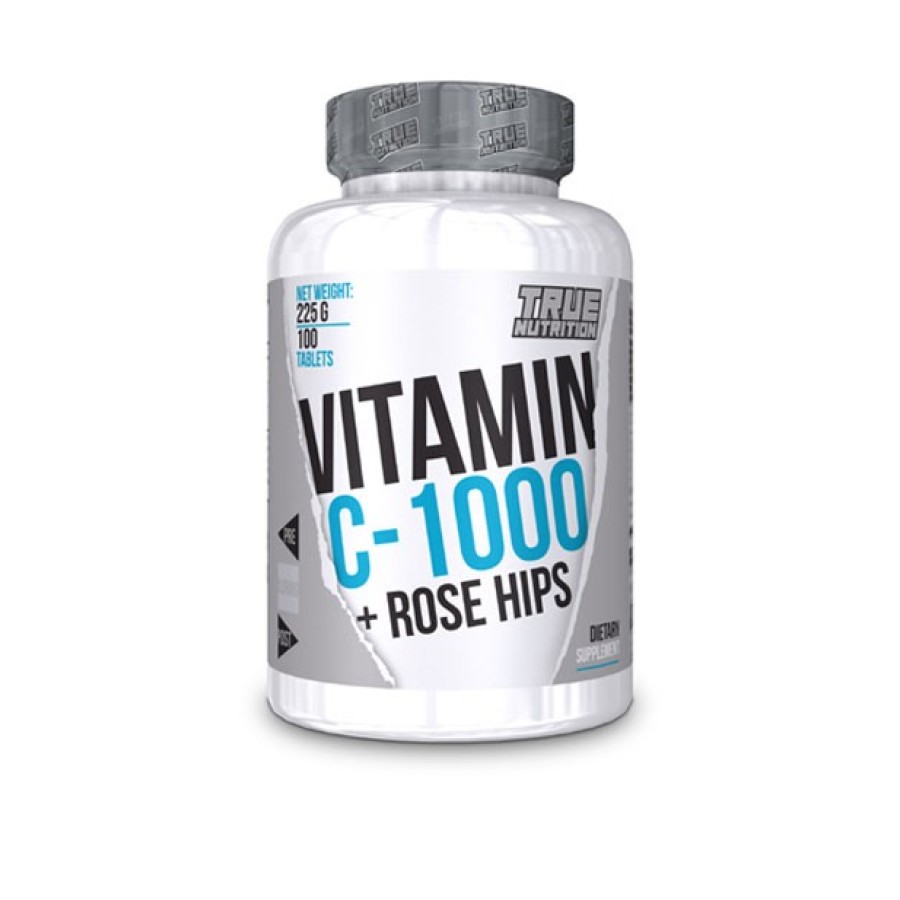 Vitamin C 1000 + Rosehips 100tabs (TRUE NUTRITION)