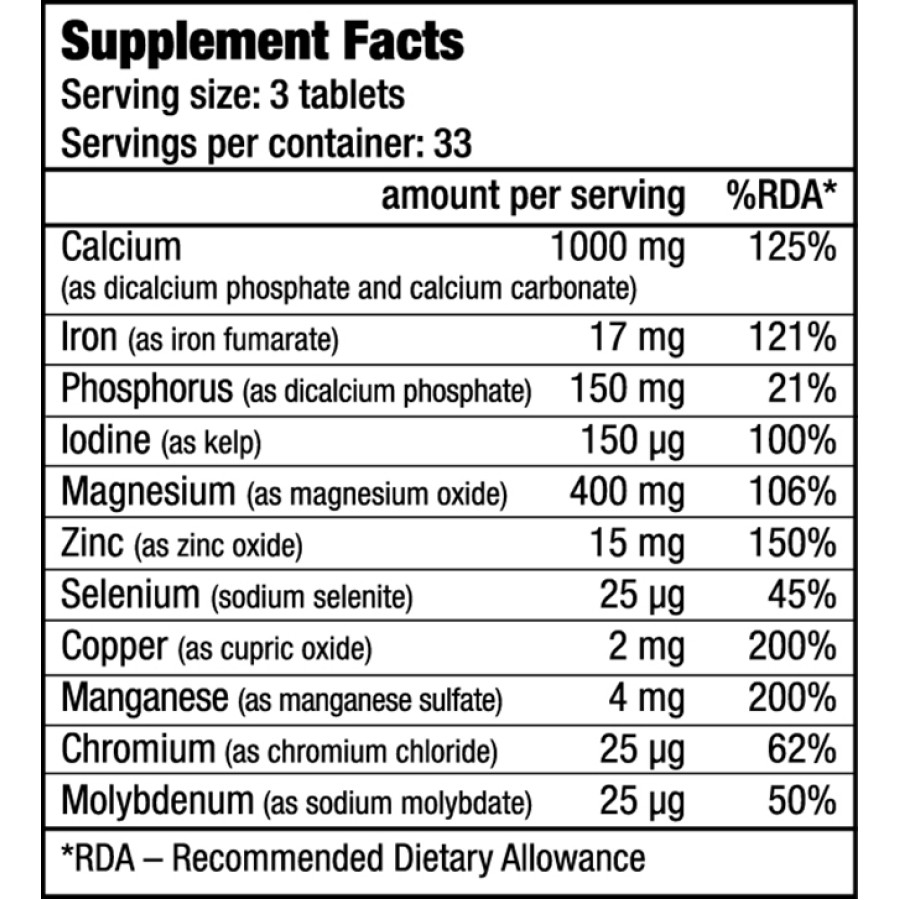 Multi Mineral Complex 100tabs (BIOTECH USA)