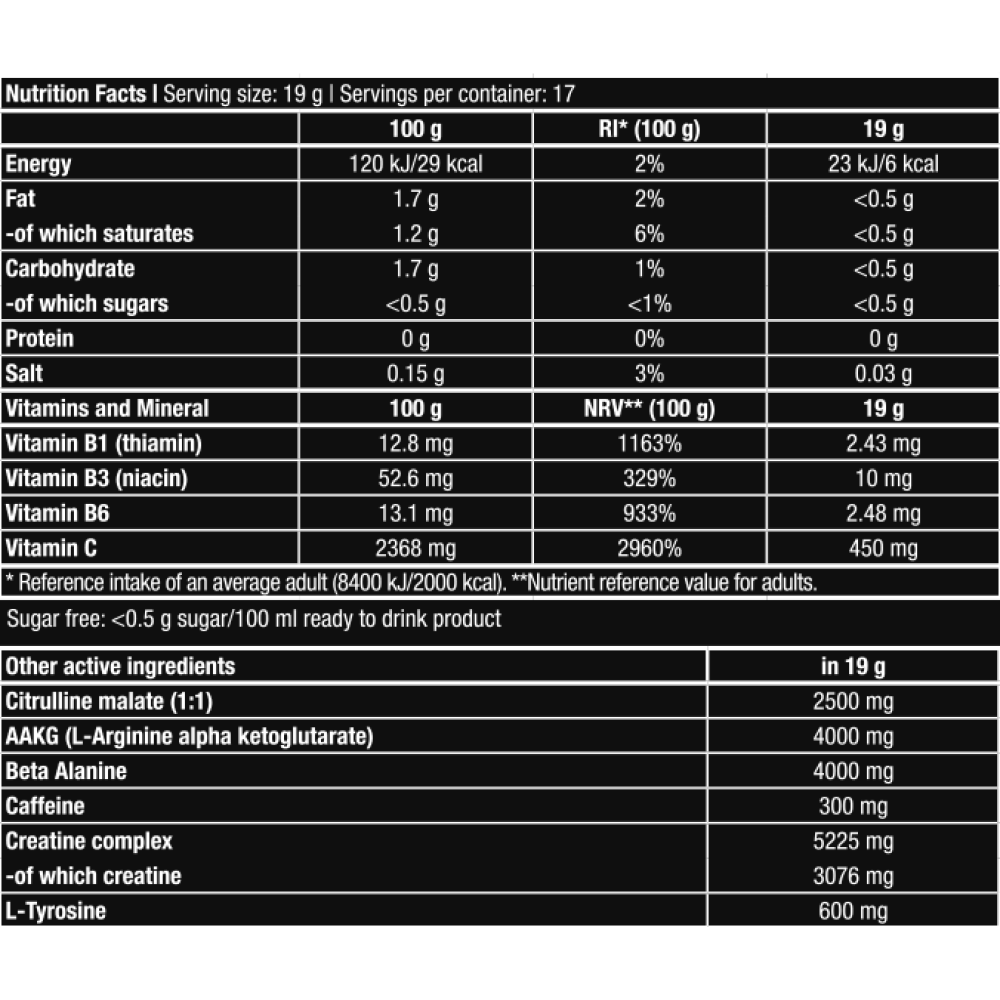 Black Blood NOX 330gr (BIOTECH USA) - Blood Orange