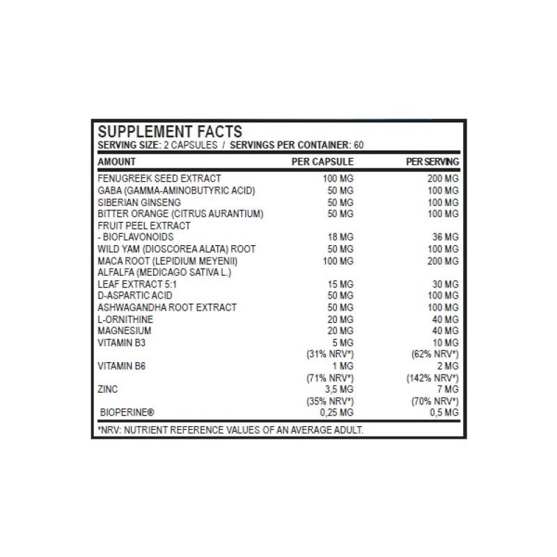 Natural Testo Booster 120caps (TRUE NUTRITION)