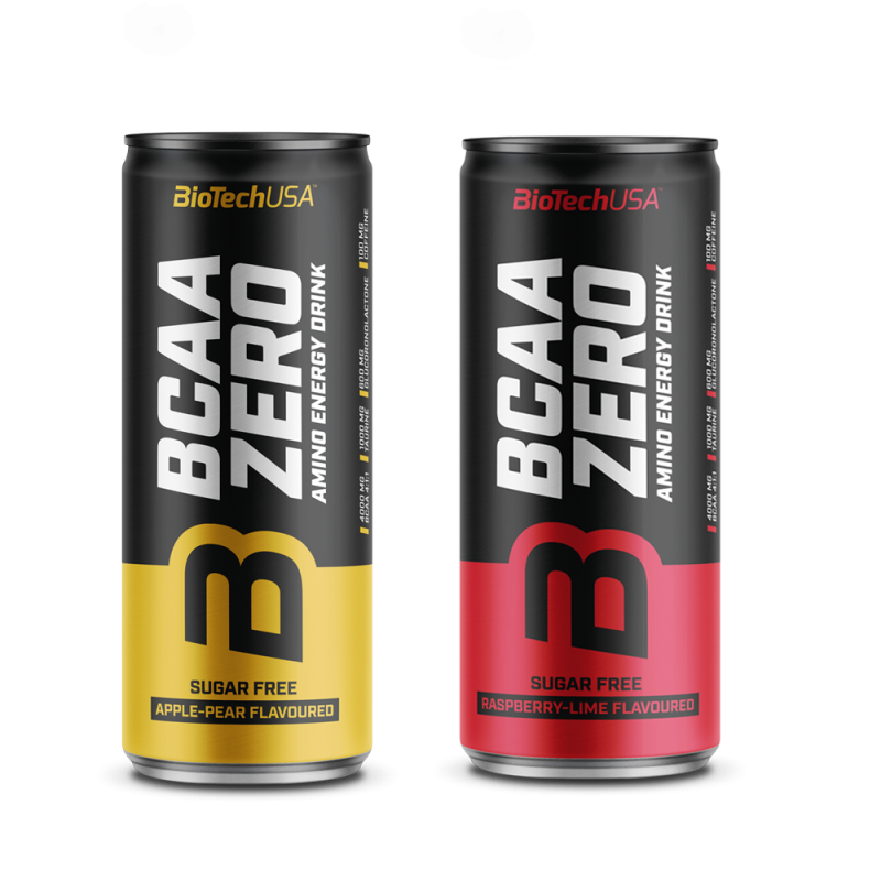 BCAA Zero Energy Drink 330ml (BIOTECH USA) - Raspberry-Lime
