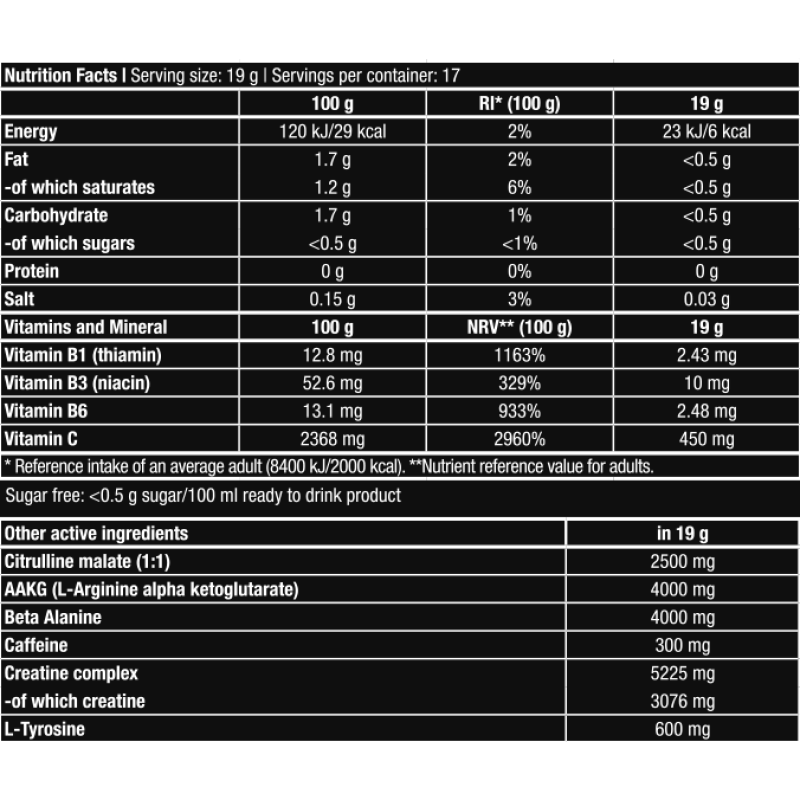 Black Blood NOX 330gr (BIOTECH USA) - Blueberry Lime