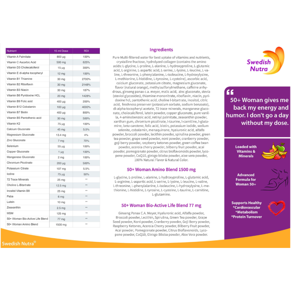 Woman 50+ Multivitamin 500ml (SWEDISH NUTRA)