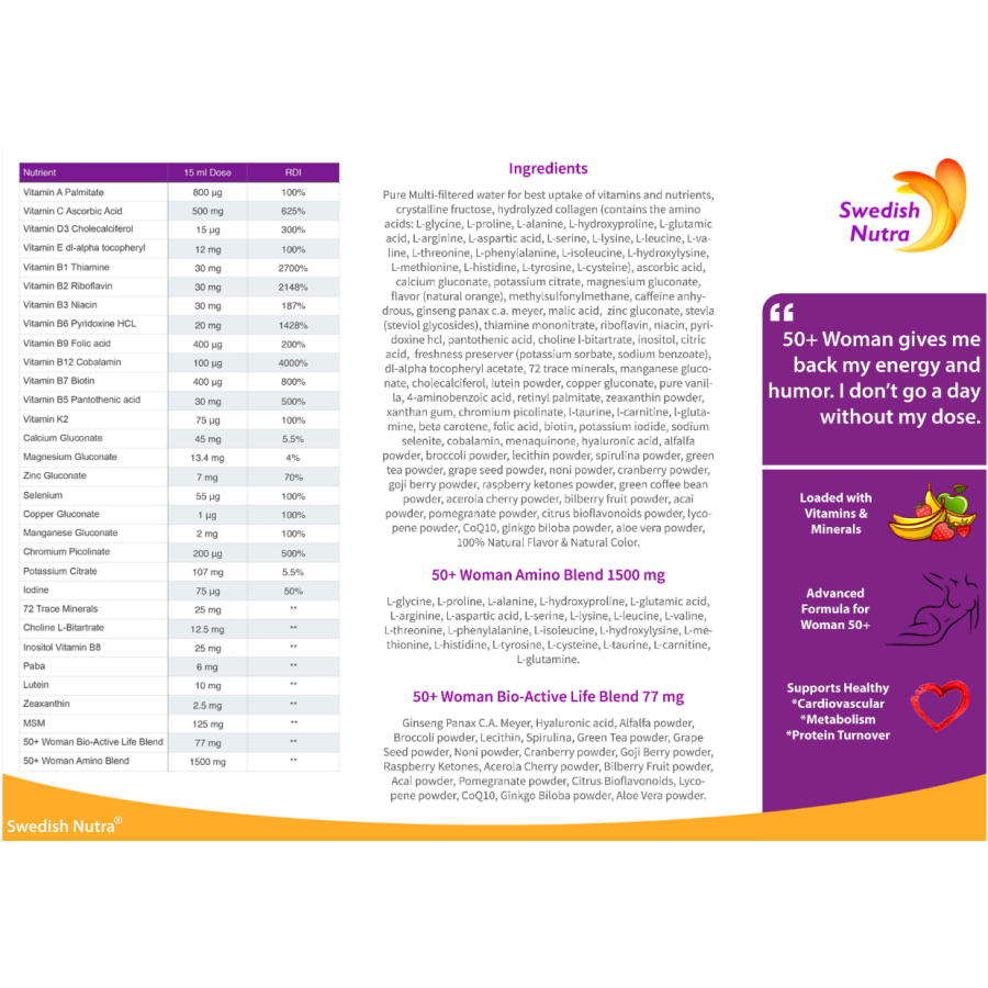 Woman 50+ Multivitamin 500ml (SWEDISH NUTRA)