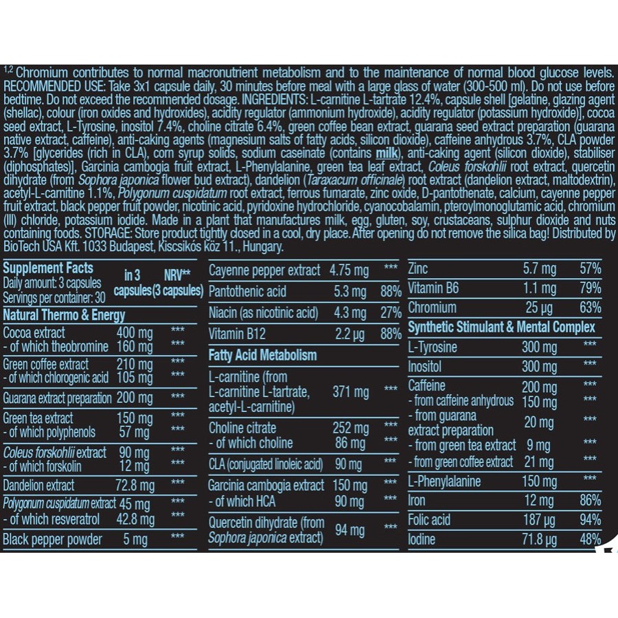 Black Burn 90 Mega Caps (BIOTECH USA)